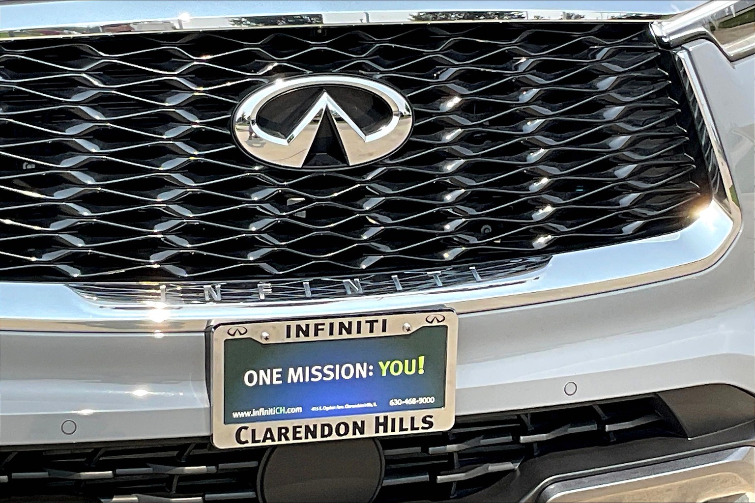 CPO Harbor Gray/Obsidian Black 2025 INFINITI QX60 AUTOGRAPH